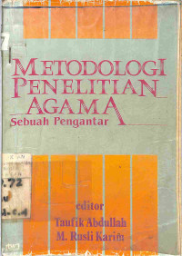 Image of METODOLOGI PENELITIAN AGAMA SEBUAH PENGANTAR