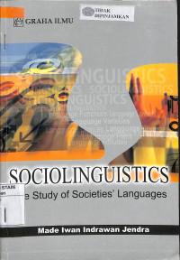 Image of SOCIALINGUISTICS : The Study Of Societies Languages
