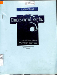 Image of TEACHER'S MANUAL DIMENSIONS OF LEARNING