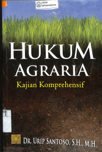 Image of HUKUM AGRARIA : Kajian Komprehensif
