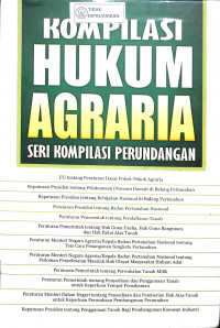 Image of KOMPILASI HUKUM AGRARIA : ( Seri Kompilasi perundangan)