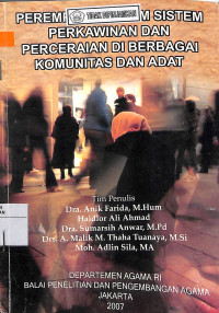 Image of PEREMPUAN DALAM SISTEM PERKAWINAN DAN PERCERAIAN DI BERBAGAI KOMUNITAS DAN ADAT