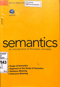 Image of SEMANTICS AN INTRODUCTION TO THE BASIC CONCEPTS