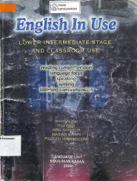 Image of ENGLISH IN USE : LOWER-INTERMIDIATE STAGE AND CLASSROOM USE