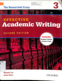 Image of EFFECTIVE ACADEMIC WRITING: THE RESEARCH ESSAY 3