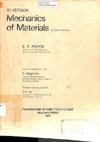 Image of MECHANICS OF MATERIALS: Second Edition