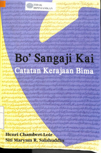 Image of Bo` Sangaji Kai: Catatan kerajaan bima