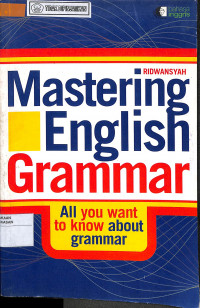 Image of MASTERING ENGLISH GRAMMAR : All You to Know About Grammar