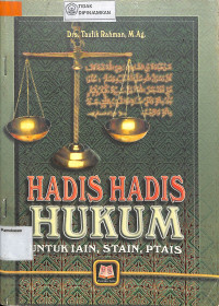 Image of HADIS-HADIS HUKUM;  Untuk IAIN, STAIN, PTAIS