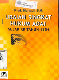 Image of URAIAN SINGKAT HUKUM ADAT