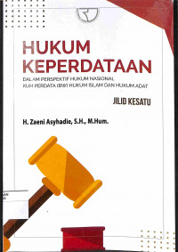 Image of HUKUM KEPERDATAAN : Dalam Perspektif Hukum Nasional KUH Perdata (BW) Hukum Islam dan Hukum Adat Jilid Ke-1