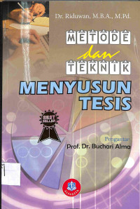 Image of METODE DAN TEKNIK MENYUSUN TESIS