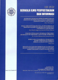 Image of BERKAH ILMU PERPUSTAKAAN DAN INFORMASI Volume 13 No. 2 Desember 2017