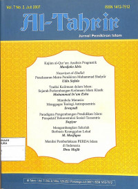 Image of AL-TAHRIR : Jurnal Pemikiran Islam : Vol. 7 No. 2 Juli 2007