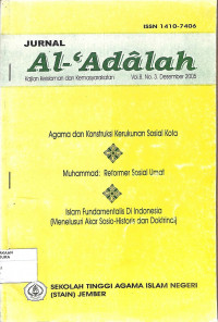 Image of JURNA AL-'ADALAH : Kajian Keislaman dan Kemasyarakatan Vol. 8 No. 3 Desember 2005