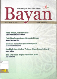 Image of BAYAN: Jurnal Kajian Ilmu-Ilmu Islam Vol. II. 4, Th. 2013