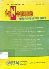 Image of FENOMENA : Jurnal Penelitian STAIN Jember Vol. 5 No. 3 Nopember 2006