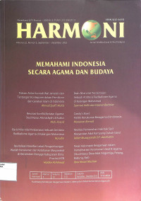 Image of HARMONI : Jurnal Multikultural & Multireligius Volume 12 Nomor 3 September-Desember  2013