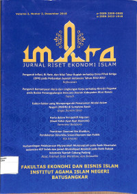 Image of IMARA : Jurnal Riset Ekonomi Islam Volume 2 Nomor 2 Desember 2018