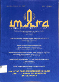 Image of IMARA : Jurnal Riset Ekonomi Islam Volume 2, Nomor 1, Juni 2018