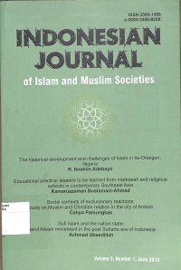 Image of INDONESIA JOURNAL: Of Islam And Muslim Societies Vol. 5 No. 1 June 2015