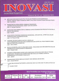 Image of INOVASI : Jurnal Diklat Keagamaan Volume 9, No. 03, Juli-September 2015