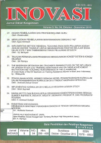 Image of INOVASI : Jurnal Diklat Keagamaan Volume 9, No. 04, Oktober-Desember 2015