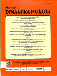 Image of JURNAL DINAMIKA HUKUM Vol. 12 No. 2 Mei 2012