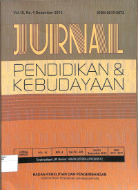 Image of JURNAL : Pendidikan & Kebudayaan  Vol. 18 No. 4 Desember 2012