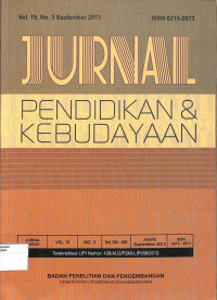 Image of JURNAL : Pendidikan & Kebudayaan Vol. 19 No. 3 September 2013