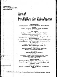 Image of JURNAL PENDIDIKAN DAN KEBUDAYAAN: Edisi II Tahun ke-13 Oktober 2007