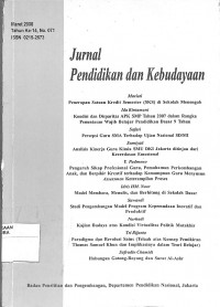 Image of JURNAL PENDIDIKAN DAN KEBUDAYAAN: Maret 2008 Tahun ke-14 No.071