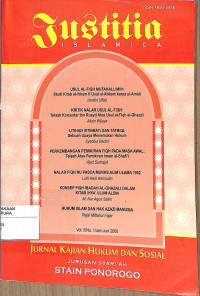 Image of JUSTITIA ISLAMICA: Jurnal kajian hukum dan sosial Vol.5 No.1 januari-juni 2008