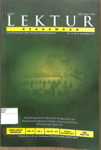Image of JURNAL LEKTUR KEAGAMAAN : Jurnal Penelitian Lektur dan Khazanah Keagamaan Vol. 15, No. 2, Desember 2017
