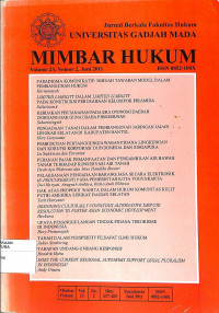 Image of MIMBAR HUKUM : Jurnal Berkala Fakultas Hukum Gadjah Mada Vol. 23 No. 2 Juni 2011