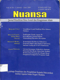 Image of NUANSA : Jurnal Penelitian IImu Sosial dan Keagmaan Islam Vol. 16 No. 1 Januari - Juni 2019