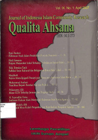 Image of QUALITA AHSANA : Journal Of Indonesia Islam Community Research Vol. IX No. 1 April 2007