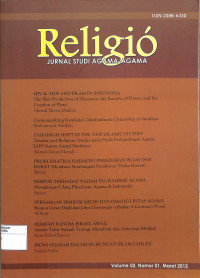 Image of RELIGIO : Jurnal Studi Agama-Agama Volume 02 Nomor 01 Maret 2012