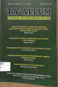 Image of TA`ALLUM: Jurnal Pendidikan Islam Vol. 02  No. 01 Juni 2014