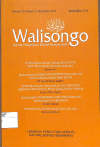 Image of WALISONGO : Jurnal Penelitian Sosial Keagaman VOL. 19 No. 2 November 2011