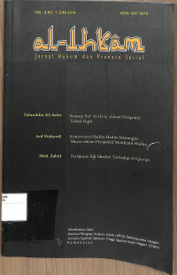 Image of AL-IHKAM : Jurnal Hukum dan Pranata Sosial Vol. 9 No. 1 Juni 2014