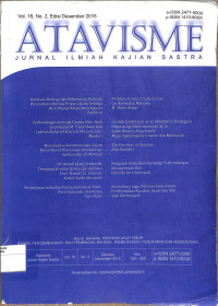 Image of ATAVISME: Jurnal Ilmiah Kajian Sastra Vol. 8 No. 2 Desember 2015